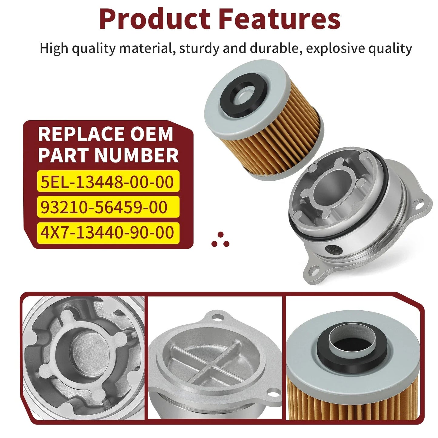 Oil Filter Cover w/ O-Ring for Yamaha V Star 1100 XVS1100 (1999–2009)