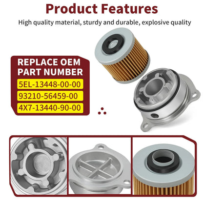 Oil Filter Cover w/ O-Ring for Yamaha V Star 1100 XVS1100 (1999–2009)