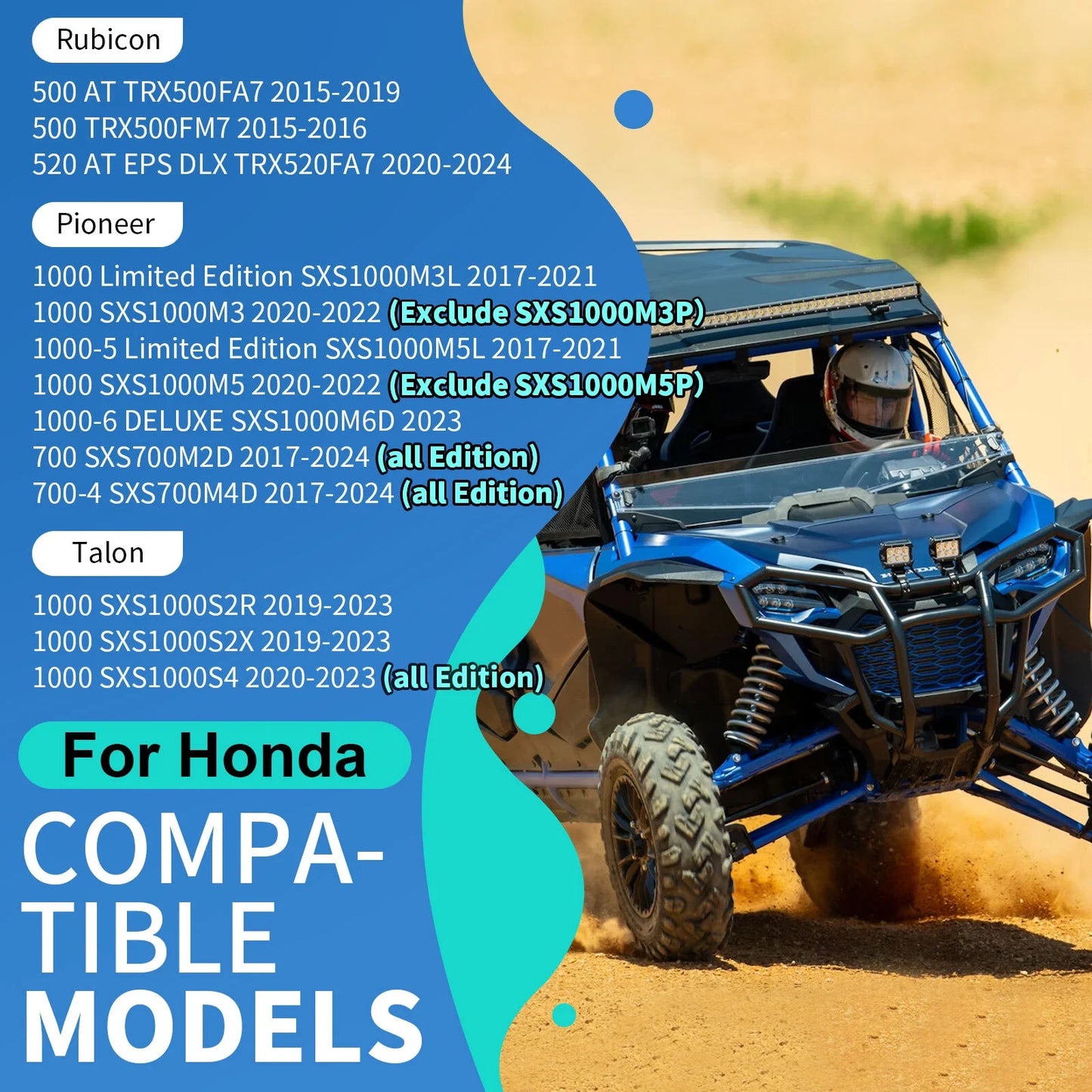 Wheel Caps 4pc for Honda Talon 1000 (2001–2023)
