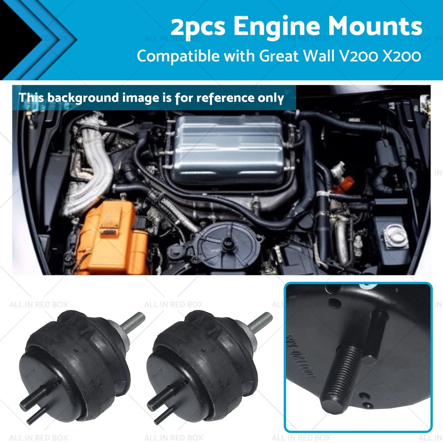 Engine Mounts for Great Wall V200 X200 2.0L GW4D20 Diesel (2010-2016)