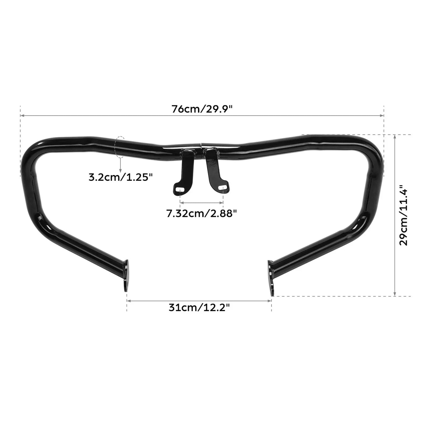 Chopped Engine Guard Crash Bar for Harley Touring Street Glide FLHX (2014-23)