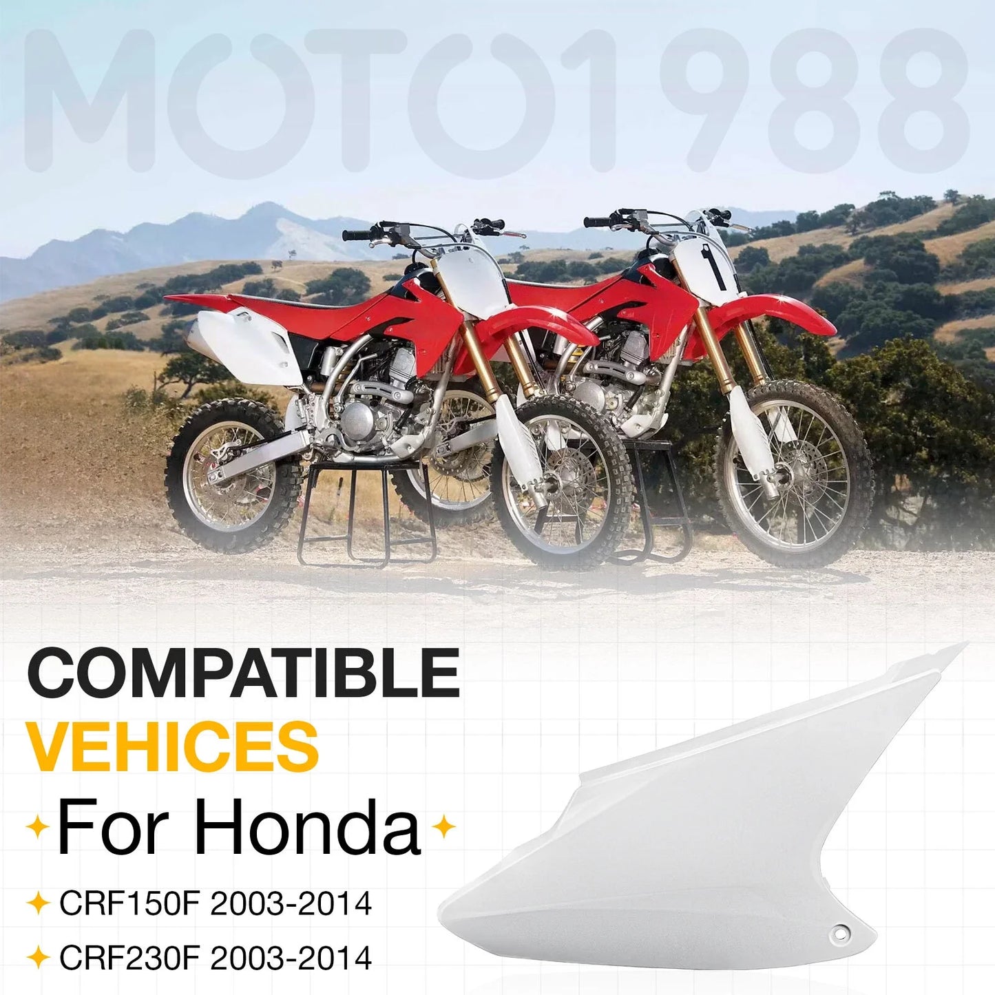 Left Side Number Plate for Honda CRF150F CRF230F (2003–2014)