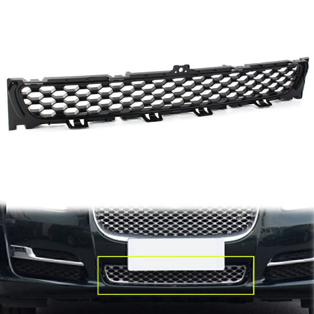 Black ABS Front Lower Bumper Grille Mesh for Jaguar XJ (2016-2021)