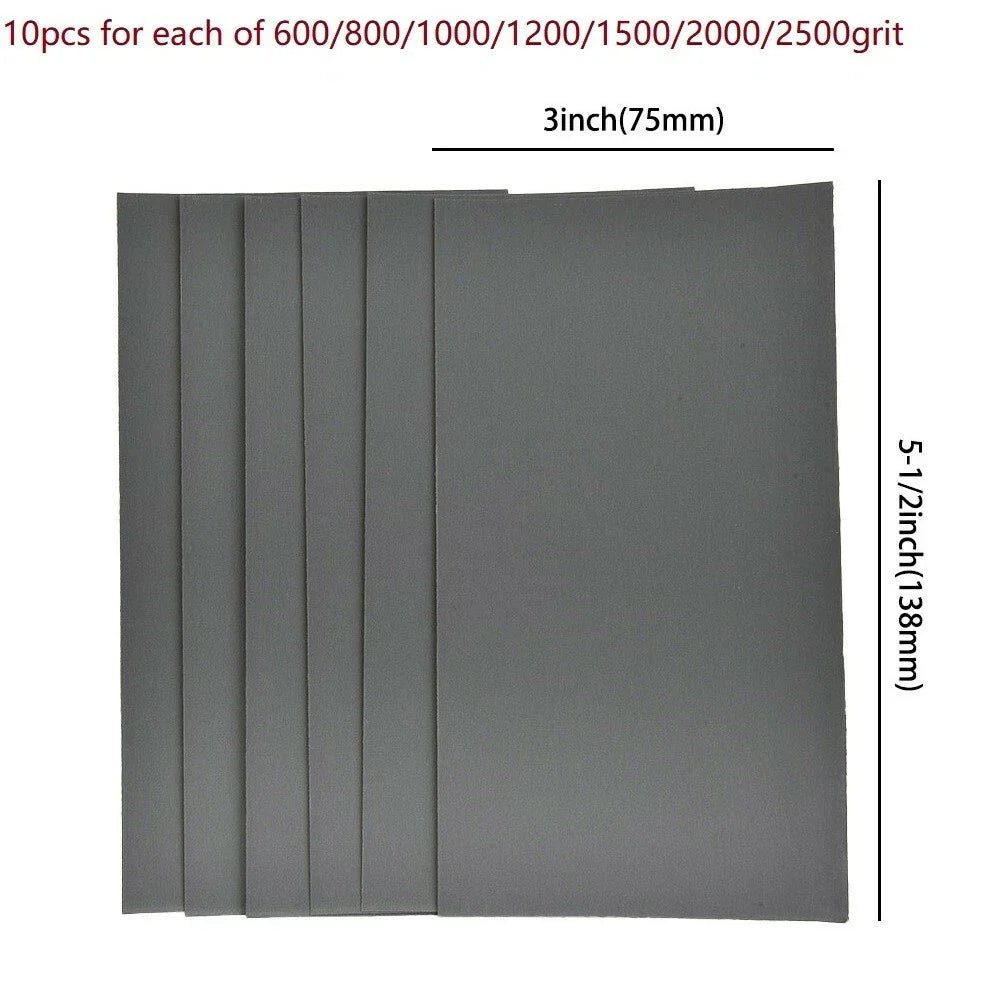 70 x Sandpaper 3x5.5 for COMBO 600/800/1000/1200/1500/2000/2500