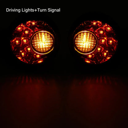 Black LED Rear Turn Signal Lights for Harley Sportster 883 1200 (1992-2022)