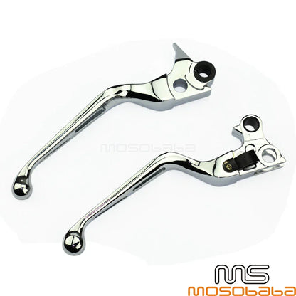 Chrome Billet 3 Slot Brake Clutch Levers for Harley Dyna Sportster Softail FLHR