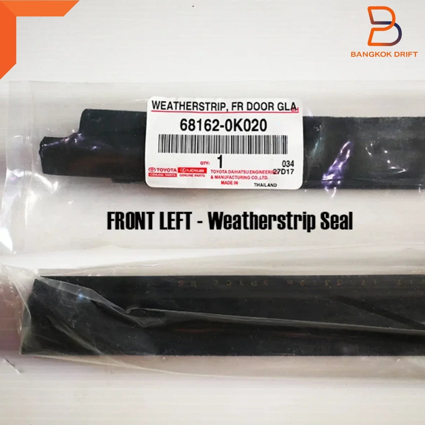 Outer Weatherstrip Glass Seal for Toyota Hilux MK6 KUN25 Vigo (2005-2015)
