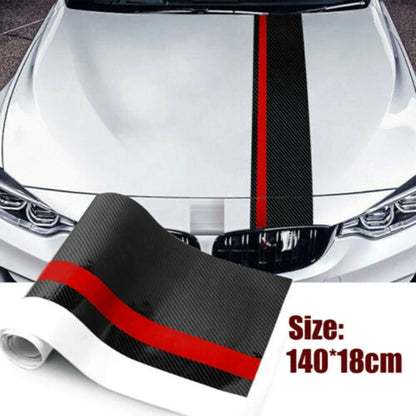Front Hood Decal Wrap Sticker for Carbon Fiber Rally Car