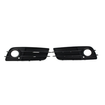 Black Front Bumper Fog Light Grille Covers for Audi A4 B8 S4 (2008-2012)