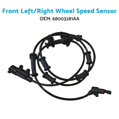 Front Rear ABS Wheel Speed Sensors for Jeep Wrangler (2007-2017)