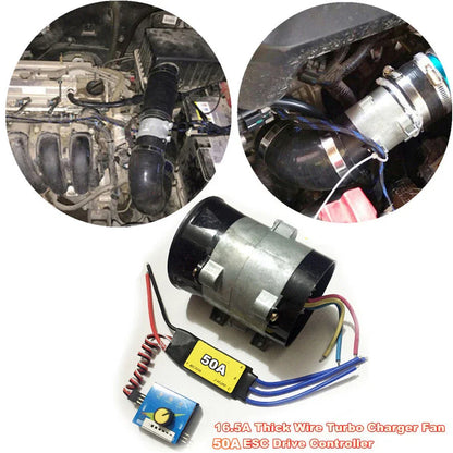 Electric Turbo Charger Boost Air Intake Fan for Car (12V)