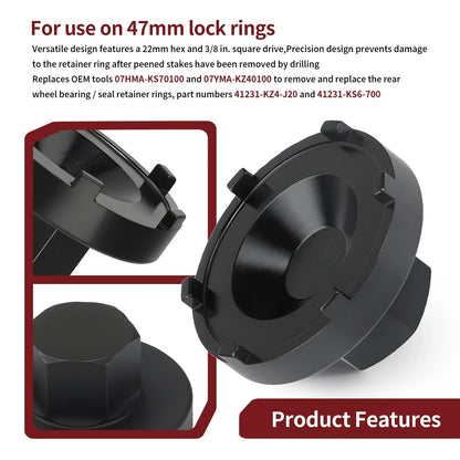 47mm Seal Bearing Retainer Tool for Honda CRF450R/X/RX/L (2002–2023)