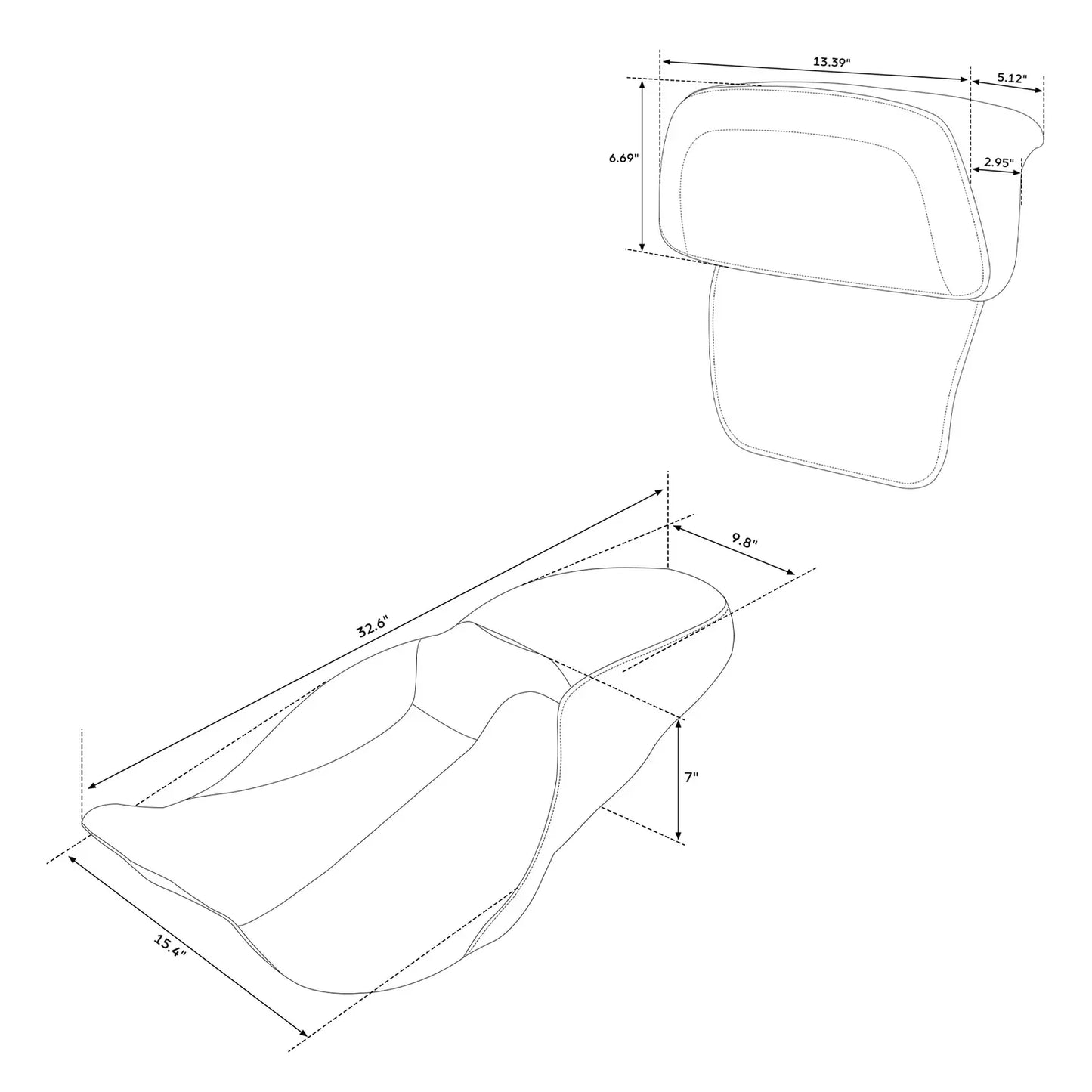 Seat Backrests Pad for Harley Street Glide (2014-2023)