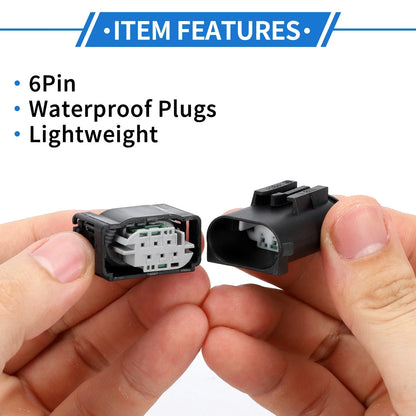 6 Pin Car Throttle Connector Plug for Mercedes-Benz BMW Black