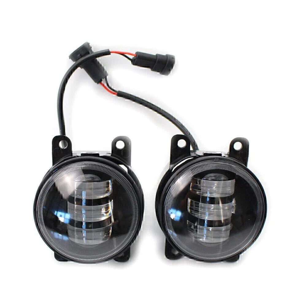 Dual Color White/Yellow LED Fog Lights for Honda Nissan Subaru Ford