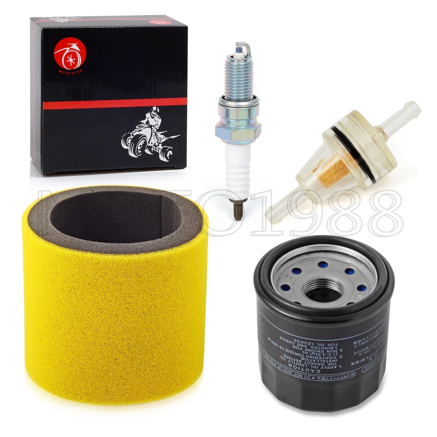 Air Filter Foam Oil Filter Spark Plug for Kawasaki KVF400 Prairie 4x4 (1997–2002)