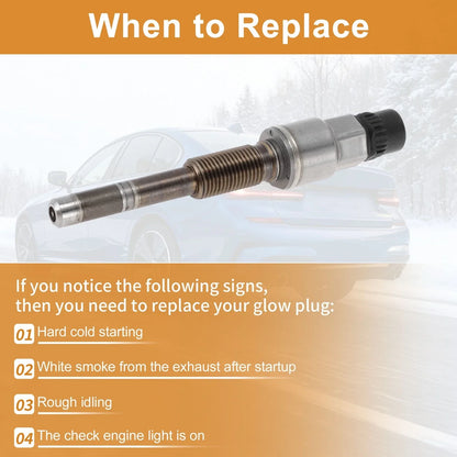 Glow Plug Diesel Glow Plugs Silver Tone Steel 1 Pc
