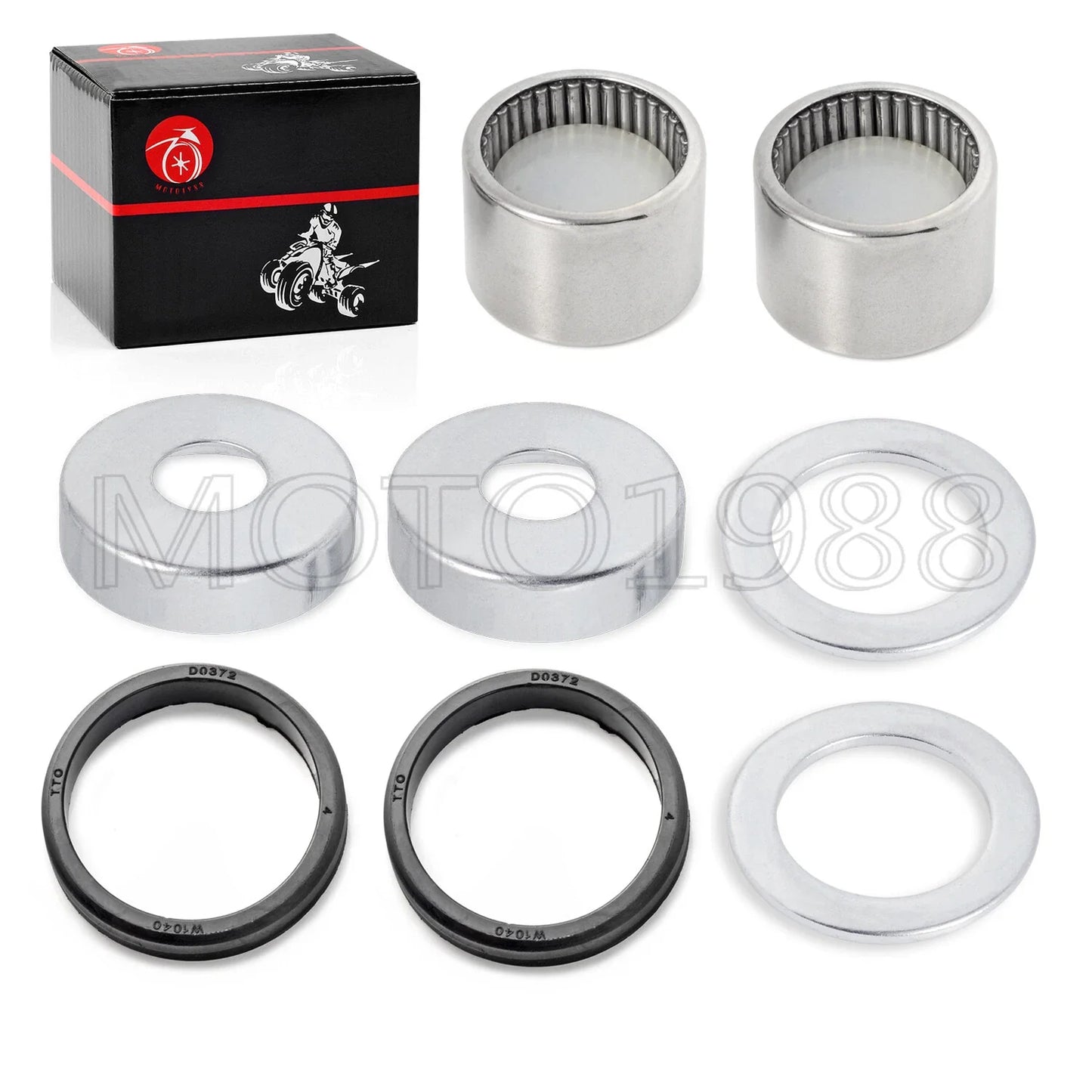 Swingarm Bearings SEAL Rebuild Kit Dust Cap for Yamaha Blaster (1988–2002)