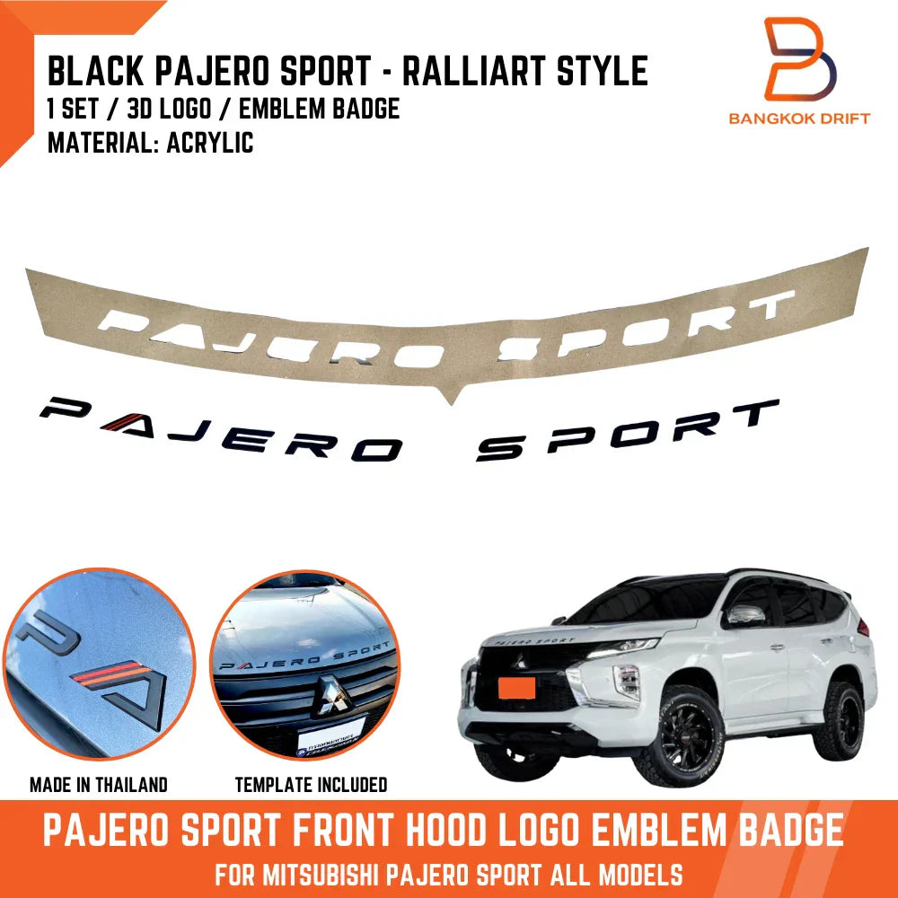 3D Acrylic Front Hood Badge for Mitsubishi Pajero Sport (2008-2023)