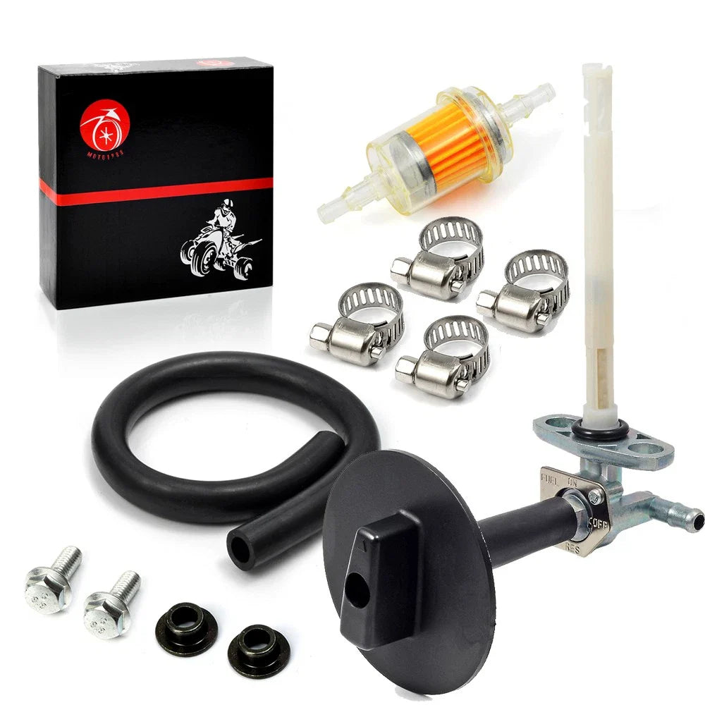 Tank Fuel Valve Petcock With Lever Screws for Honda Rancher 350 TRX350 (2000–2006)