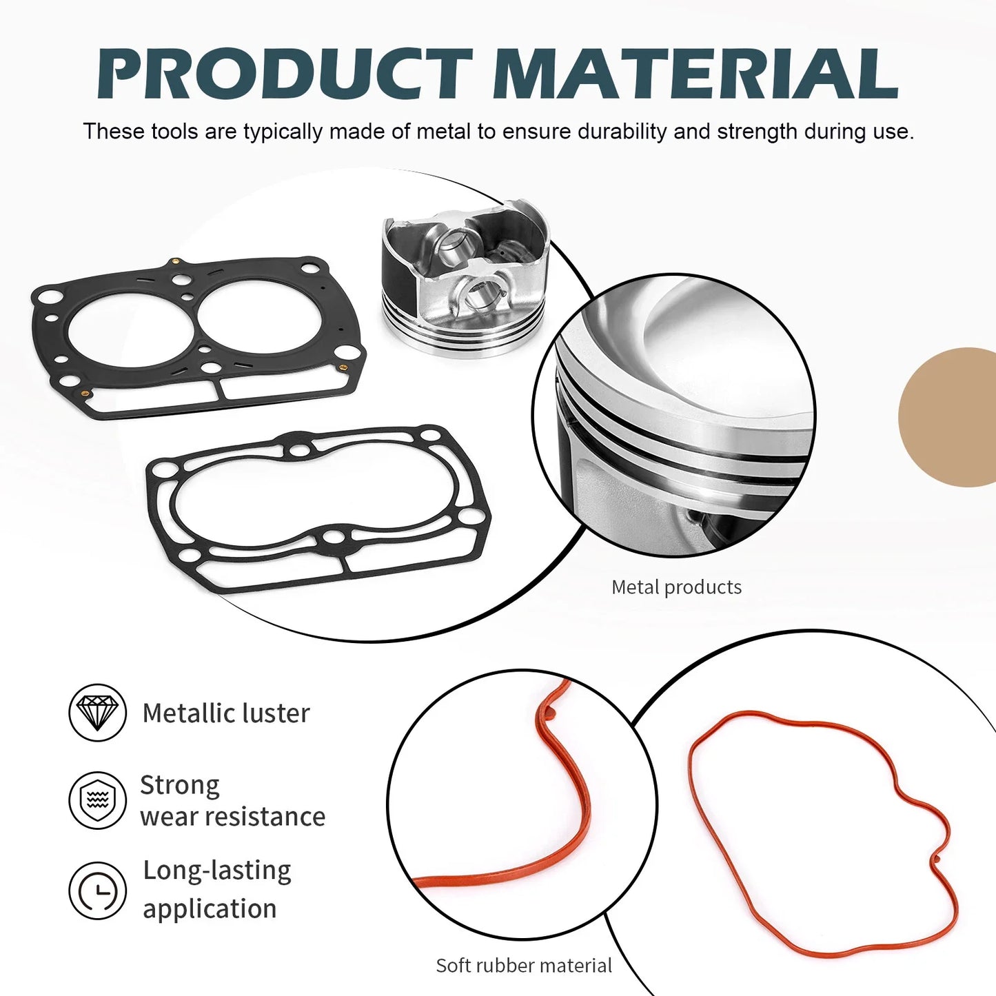 Top End Piston Ring Gasket Kit for Polaris Sportsman 800 EFI (2005–2013)