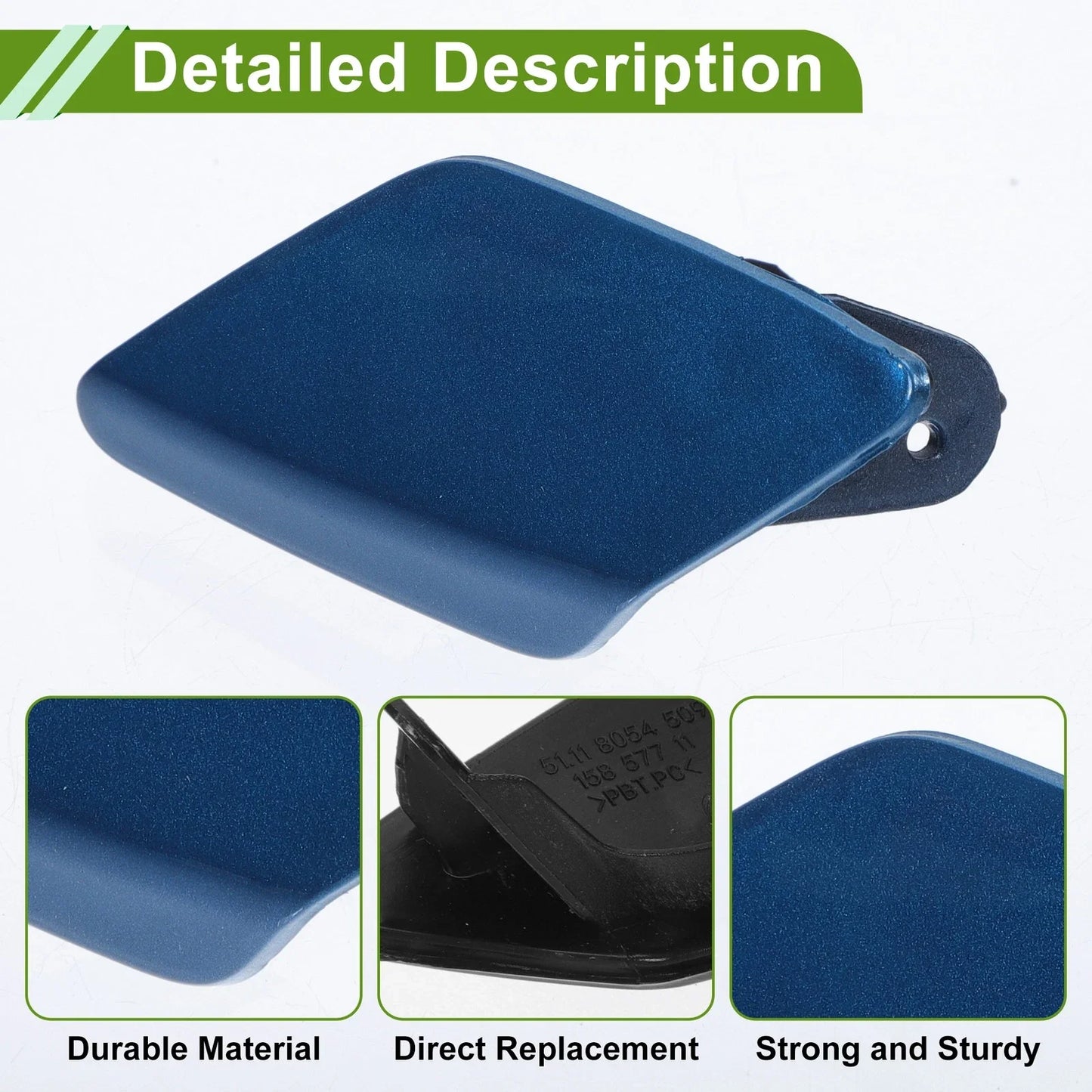 Front Left Washer Nozzle Cover Cap for BMW 428i Blue (2014-2016)