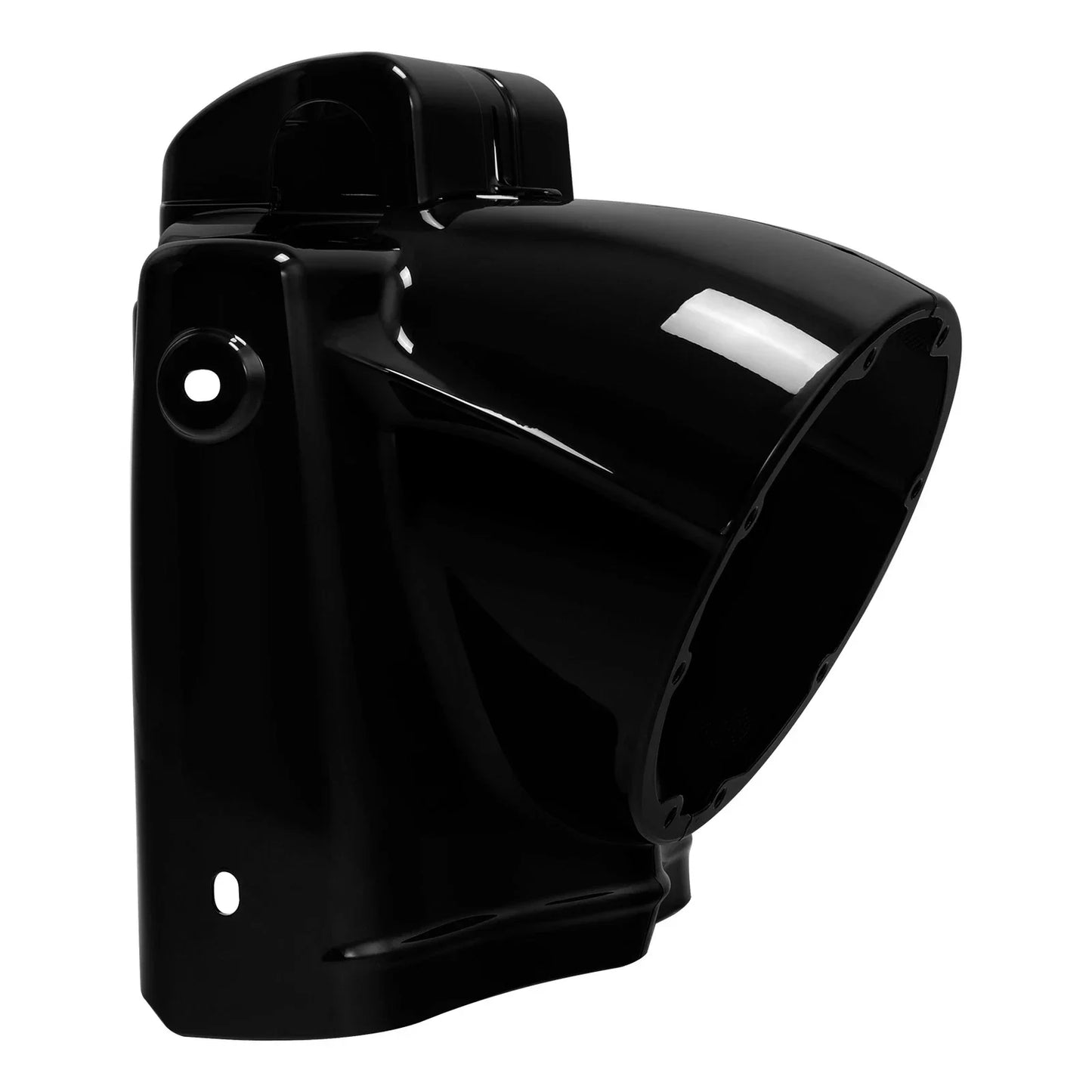 Black 7" Round Headlight Nacelle Cover for Harley Road King (2014-2025)