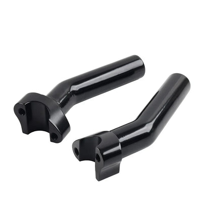 6" CNC Pullback Handlebar Risers Black for Harley Softail Sportster