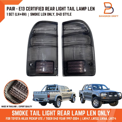 Rear Tail Light Lens Smoke for Toyota Hilux LN166 LN174 (1997-2004)