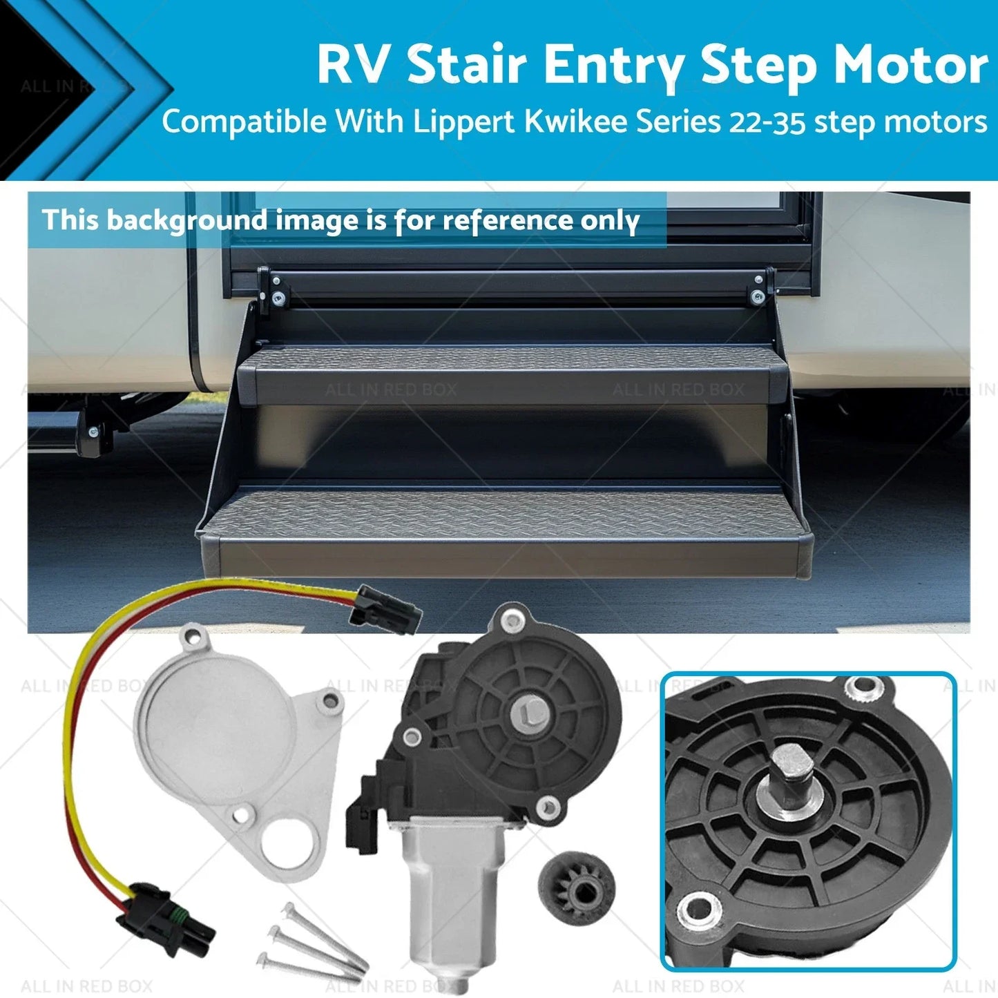 Electric RV Stair Entry Step Motor Kit for Lippert Kwikee (Pre-IMGL)