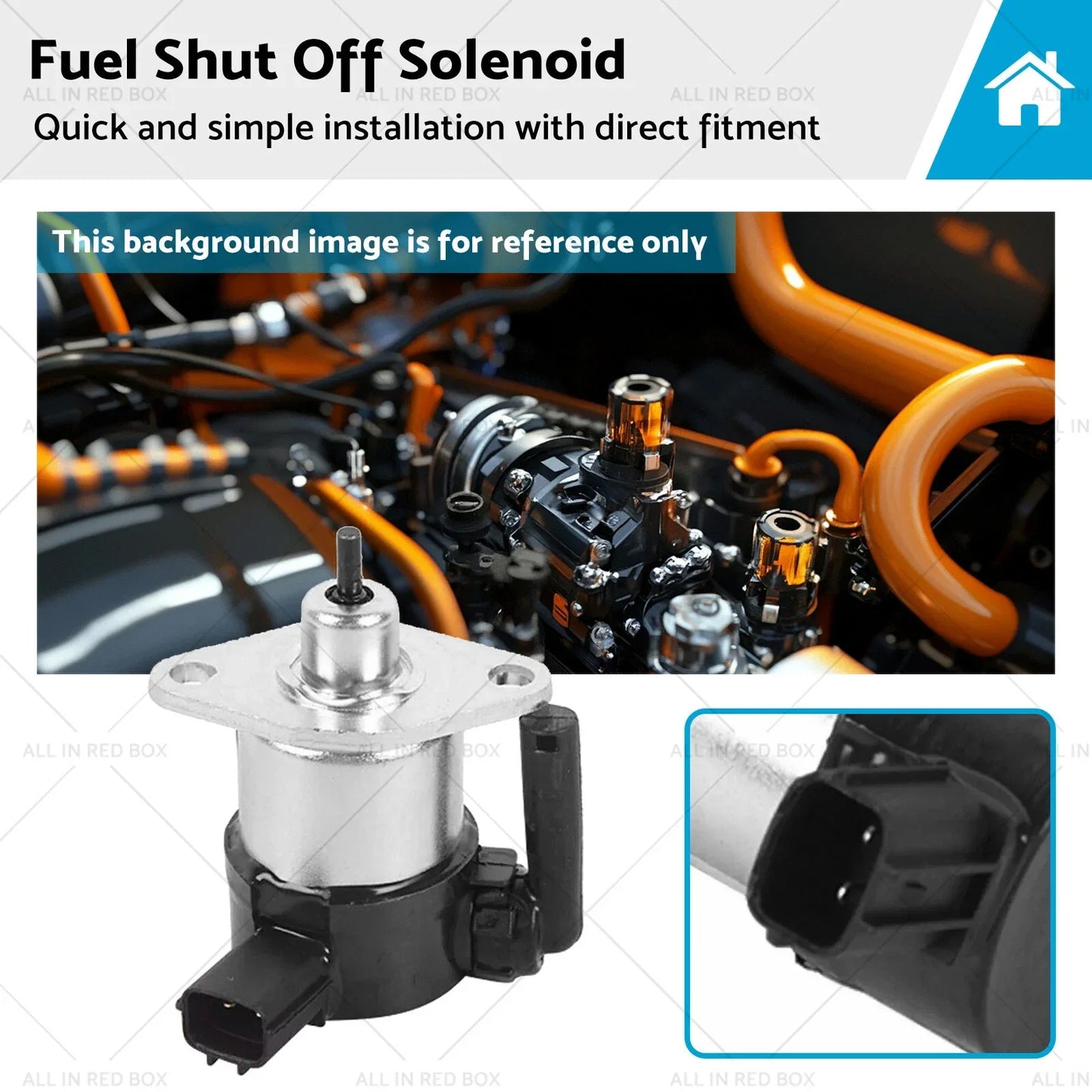 Fuel Shut Off Solenoid for Kubota (1C010-60015, 1C010-60016, 1C010-60017)