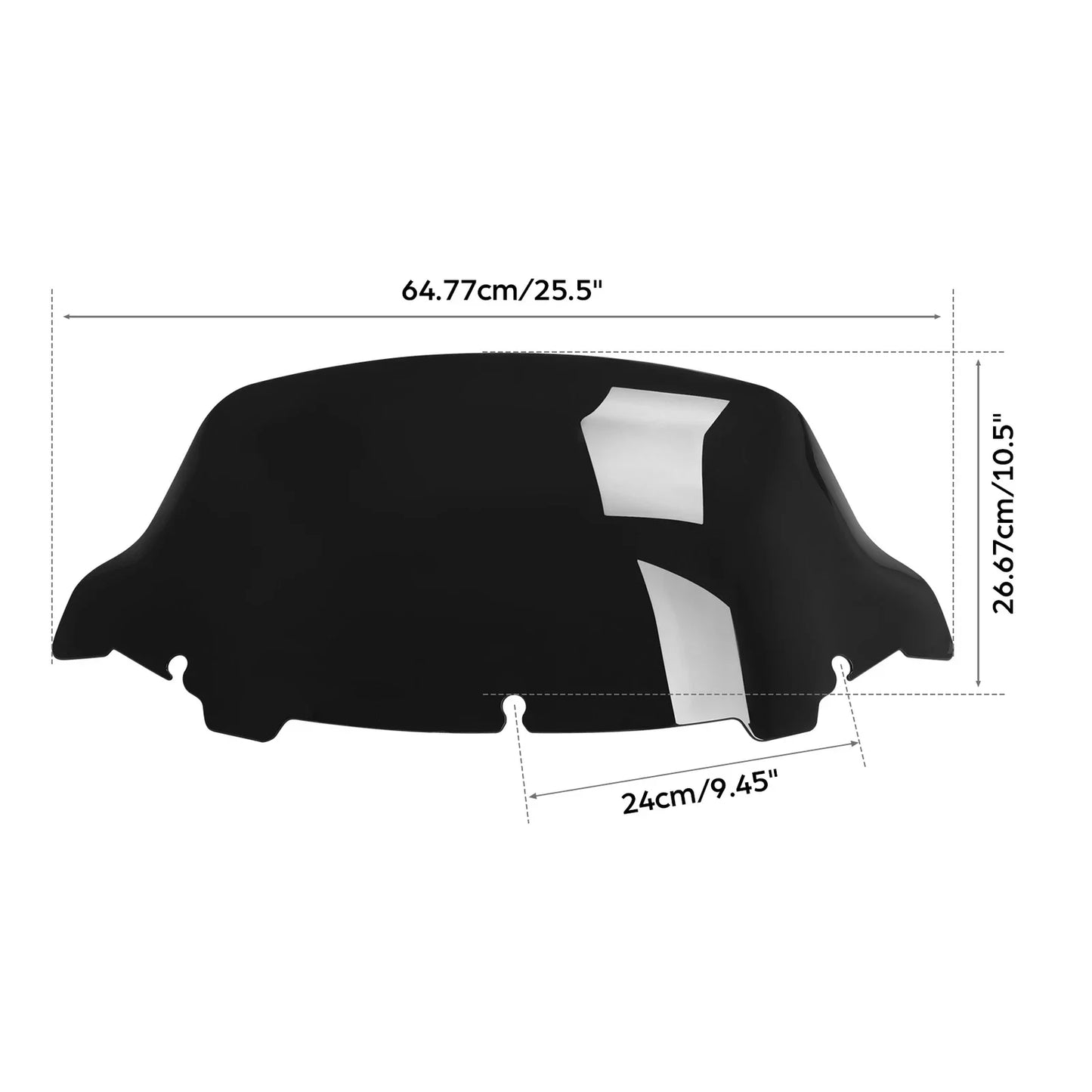10.5" Front Windscreen for Harley Electra Glide FLHT (2014-2024)