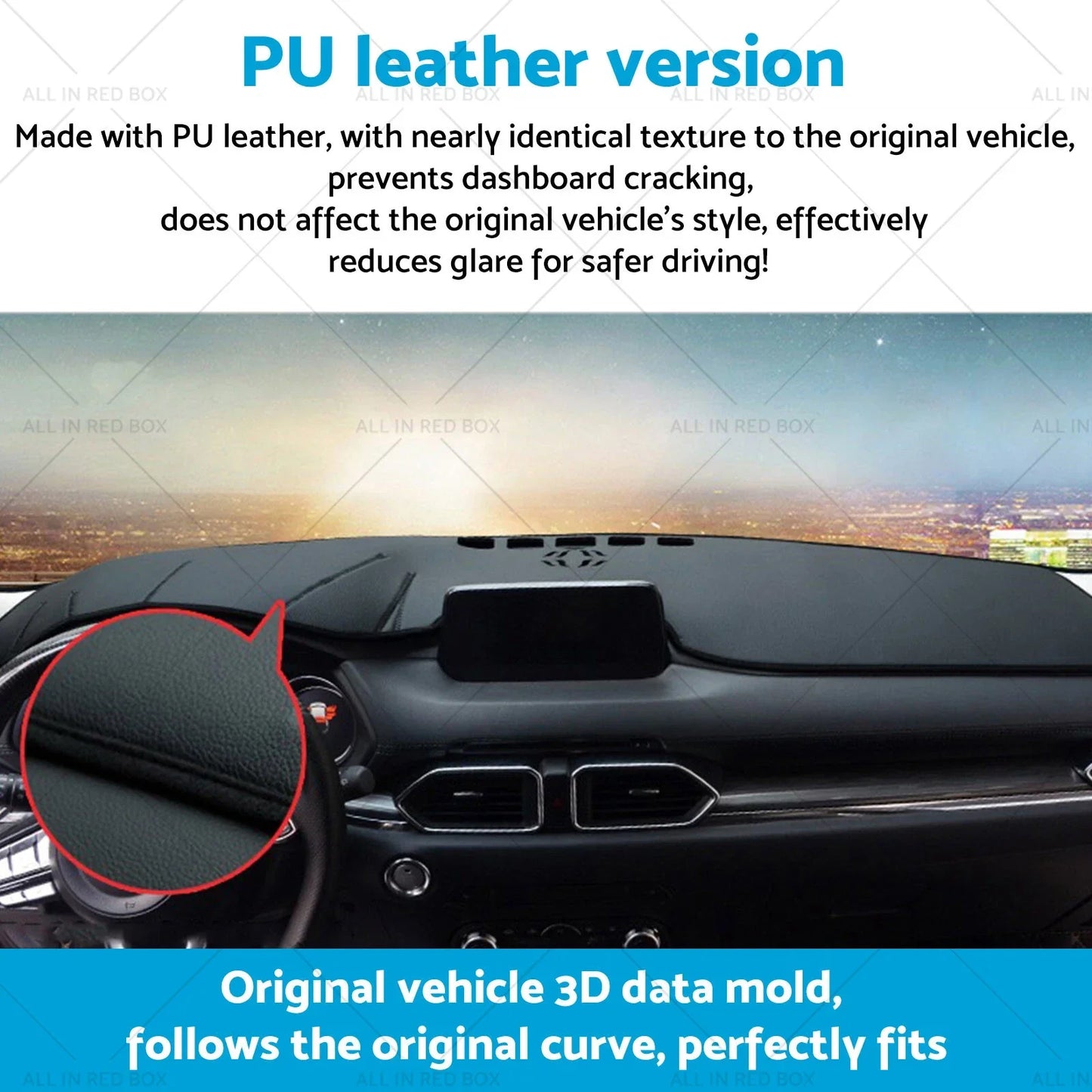 Dash Mat UV Protect Microfiber Leather for Ford Ranger 2022-On