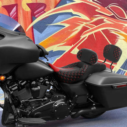 Driver & Passenger Seat & Sissy Bar Backrest for Harley CVO Road Glide (2009-23)
