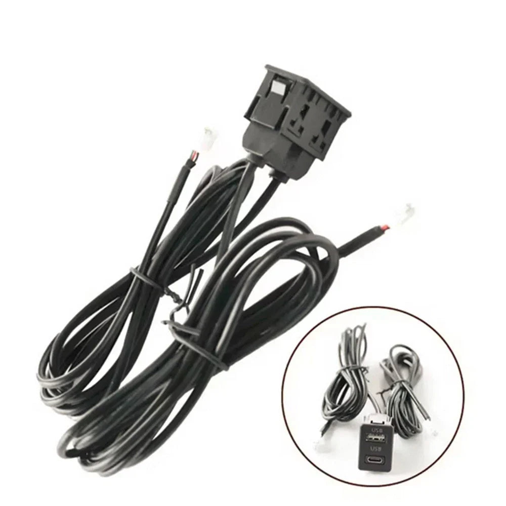 USB & TYPE-C Port Panel Interface Extension Cable Adapter for Navigation (N/A)