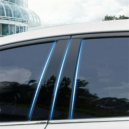 Glossy Black Door Window Pillar Post Covers for Honda Fit Jazz (2014-2019)