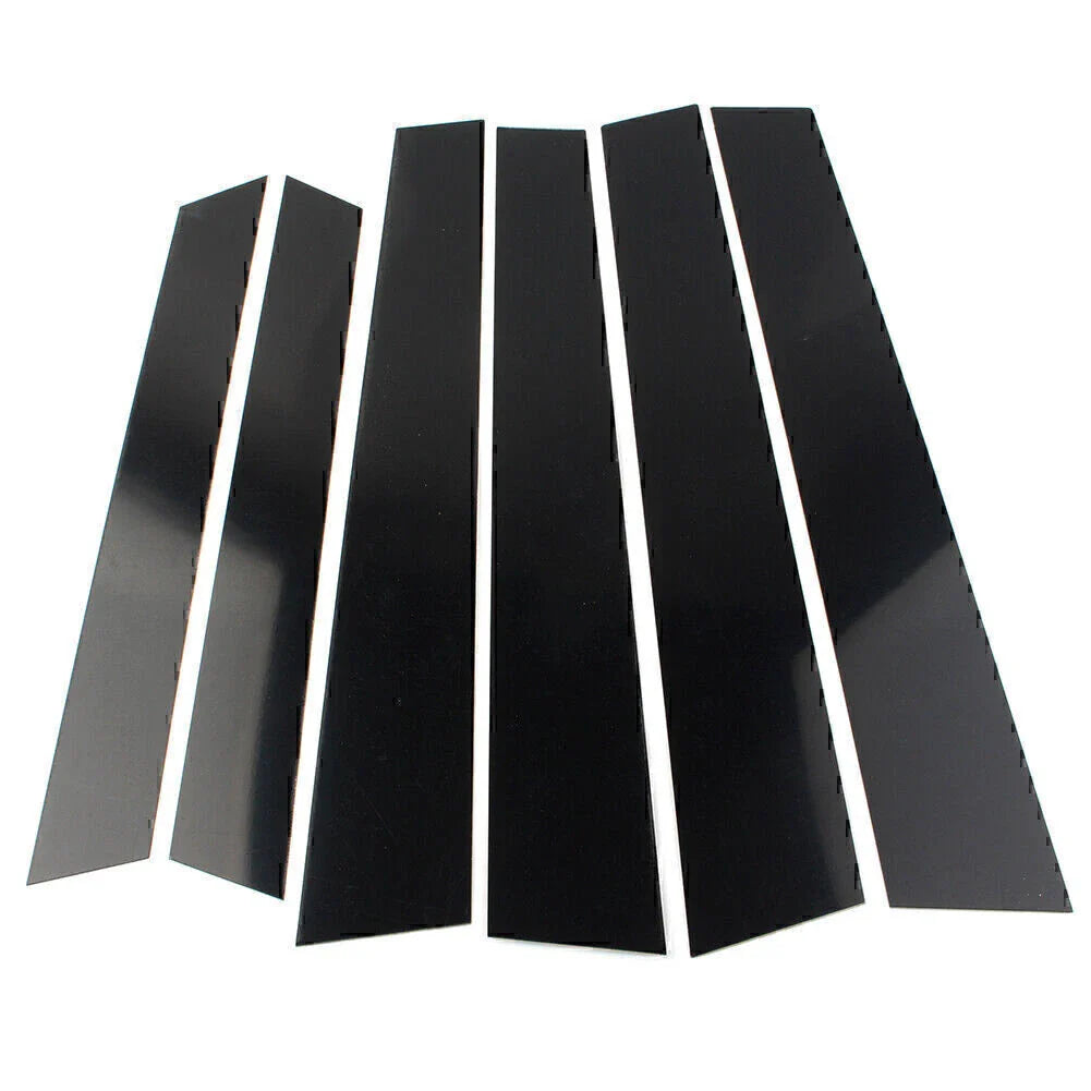 6 Pcs Car Door Trim Cover Kit Glossy Black Pillar Posts for Honda CR-V (07-11)