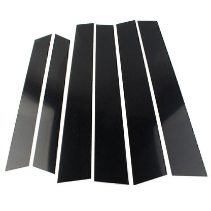 6 Pcs Car Door Trim Cover Kit Glossy Black Pillar Posts for Honda CR-V (07-11)