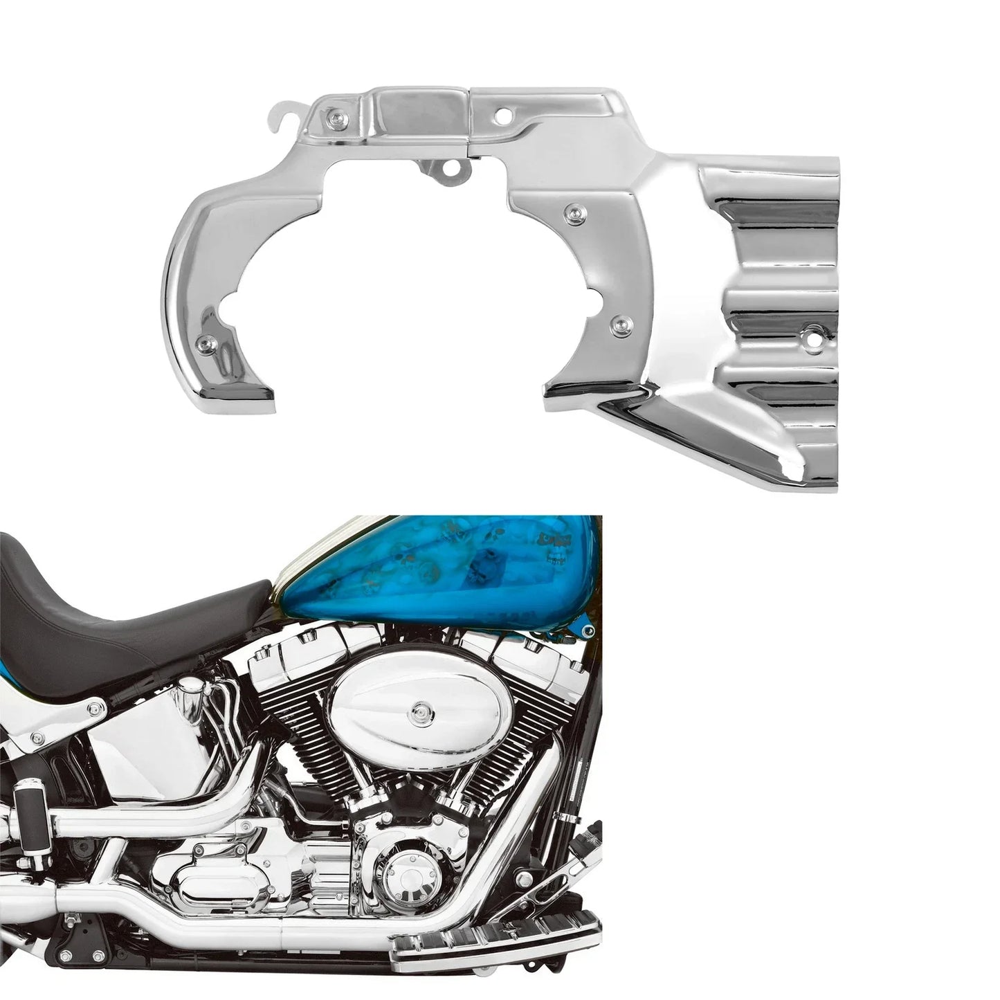 Engine Transmission Interface Cover for Harley Heritage Softail FLSTC (07-17)
