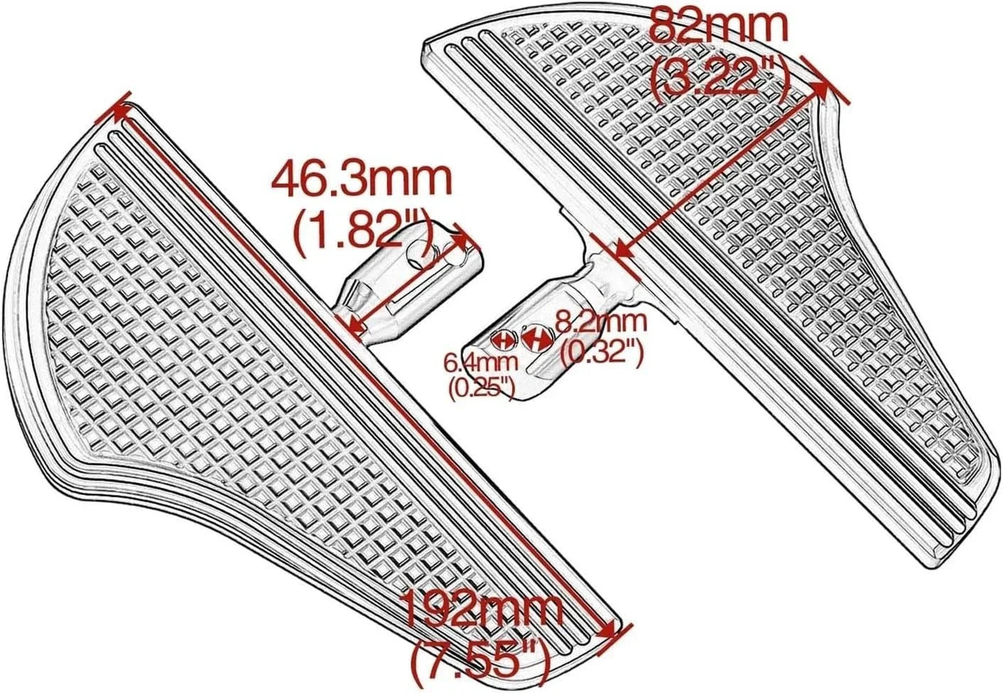 Rear Floorboards Foot Pegs for Harley Softail Breakout Fat Bob 2018-2024