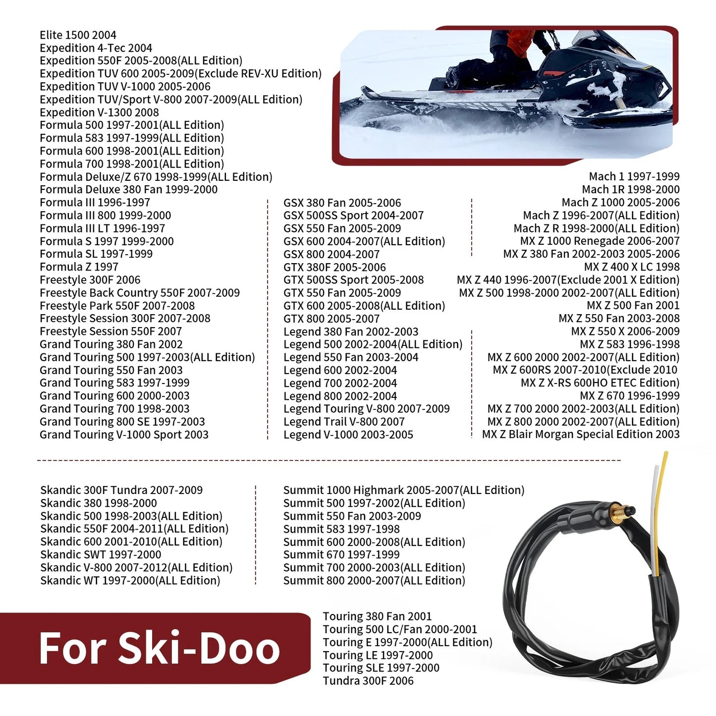 Brake Stoplight Micro Switch for Ski-Doo MXZ (1996–2004)