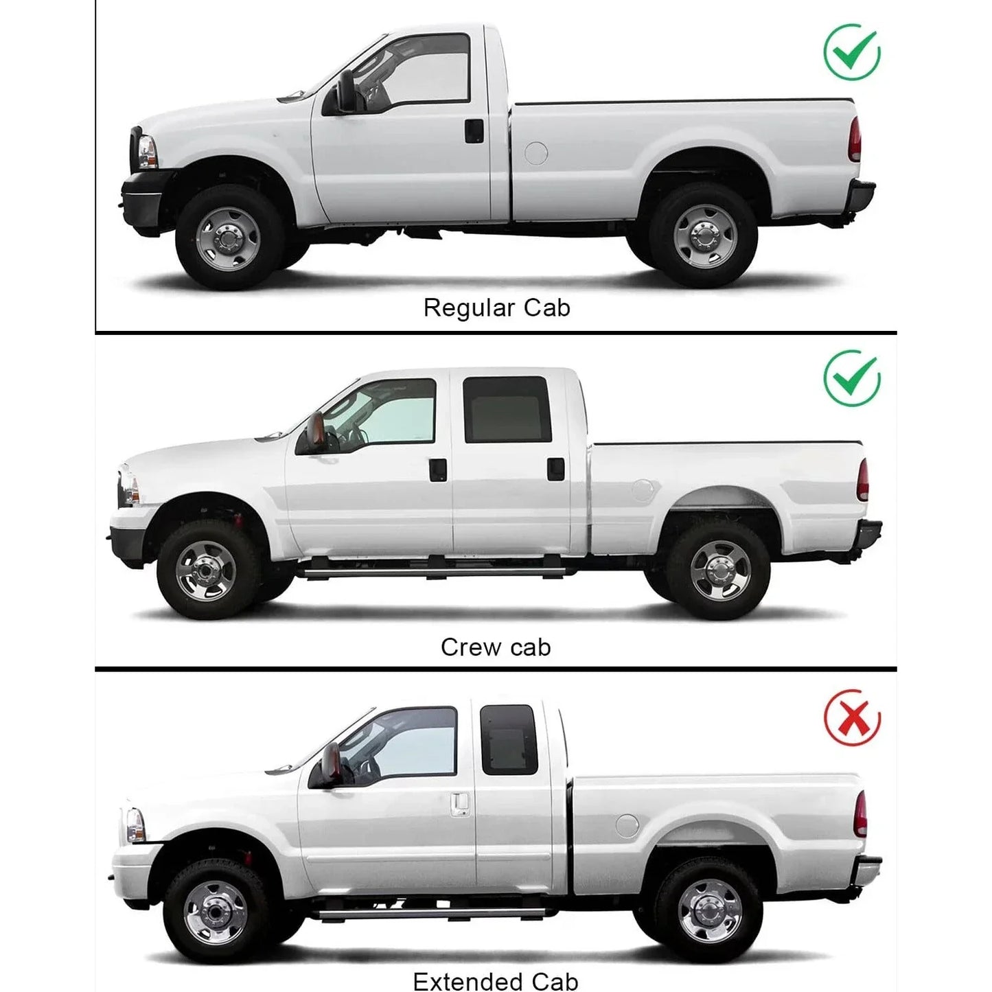 White Roof Side Molding for 1999-2007 Ford Super Duty