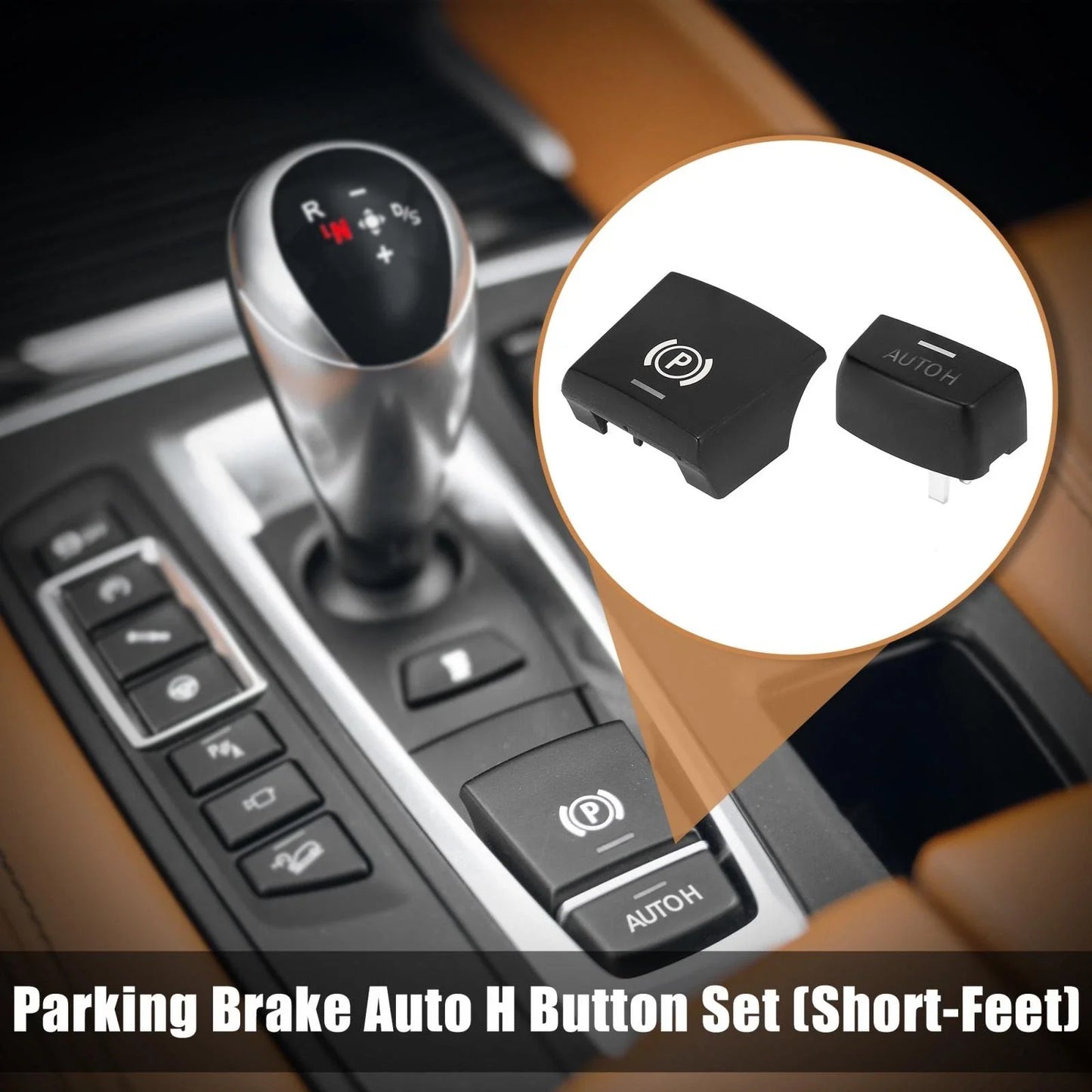 Parking Switch Brake P & Auto H Button Cover Kit for BMW F01 F02 F07 F10 F12