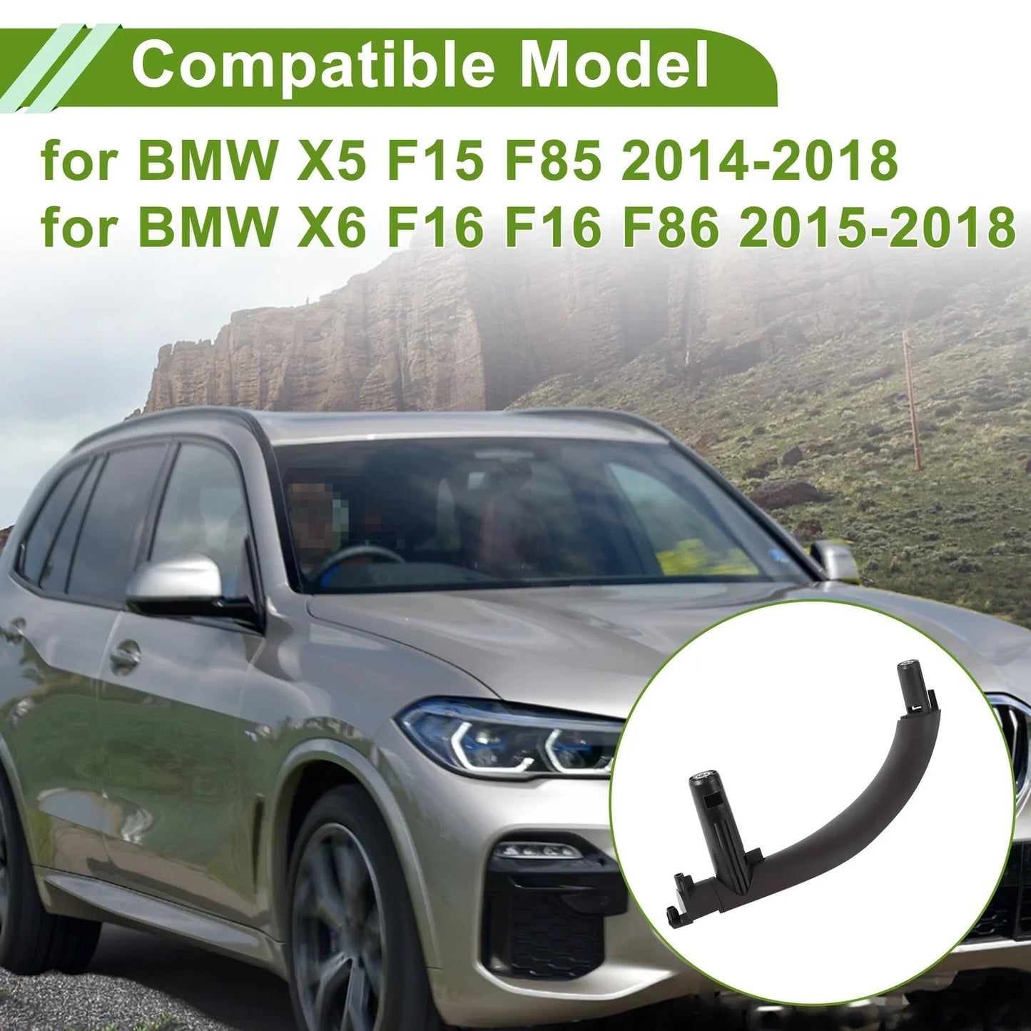 Door Panel Handle Pull Trim Cover for BMW X5 F15 F85 (2014-2018)