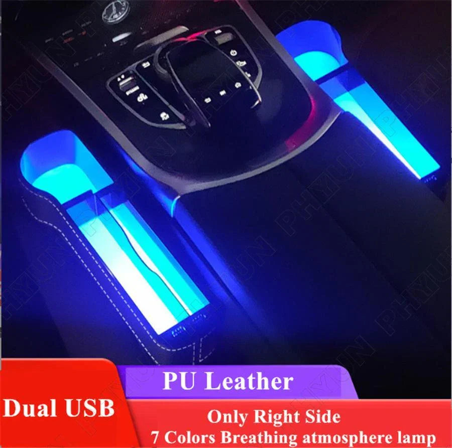 Right Side Car Seat Crevice Gap Storage Box Cup Holder Dual USB Charger
