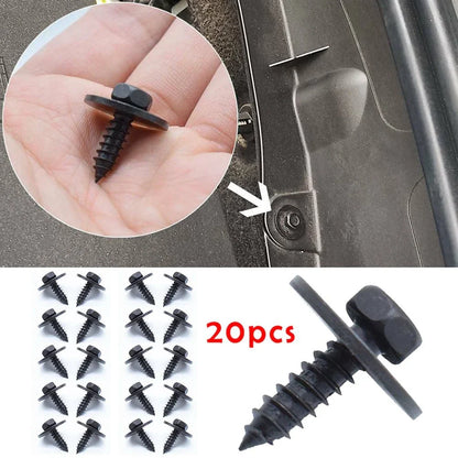 20Pcs Hex Head Screws Accessories Anti-corrosion for Bumper Engine Metal