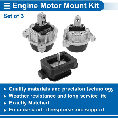 3 Pcs Engine Motor Mount for BMW 520i (2014 - 2016)