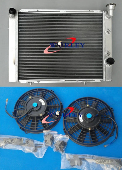 Aluminum Radiator + 2 Fans for Holden Commodore VB VC VH VK V6 (78-86)