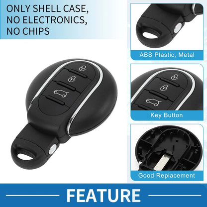 3 Buttons Keyless Entry Remote Fob Case for BMW Mini Cooper (2015 - 2017)