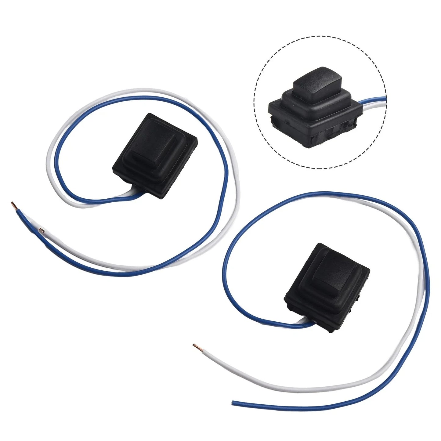 Button Switch Front Door Handle 2 x Black for Hyundai Tucson (2016–2020)
